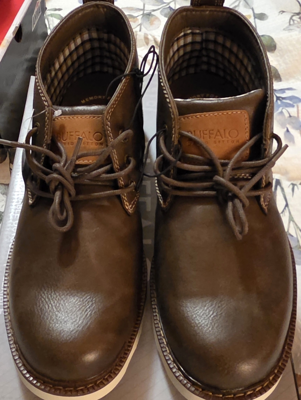 Buffalo David Bitton Men's Dark Brown Leather Chukka Boots